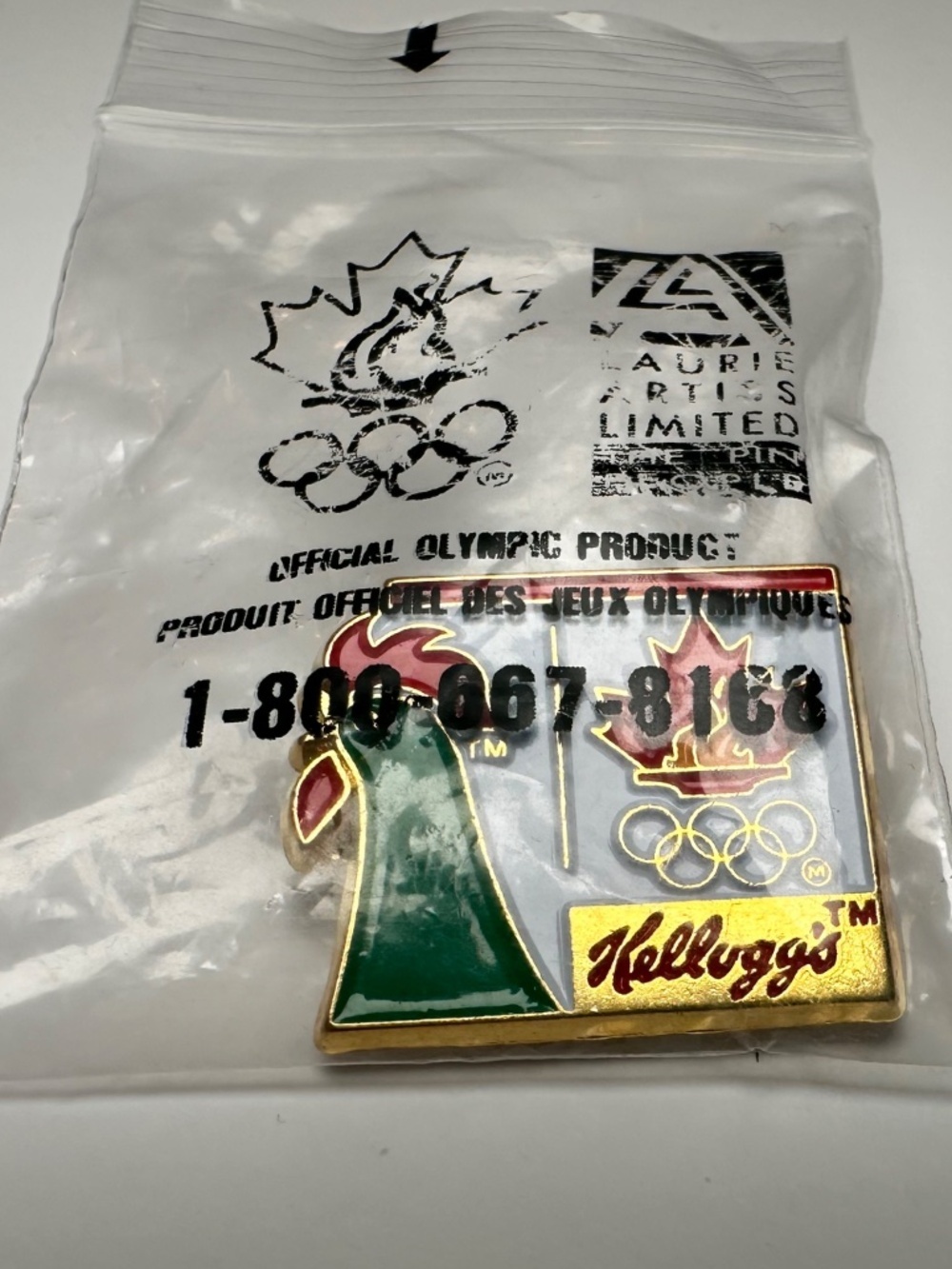✨2 for $10✨  Vintage Kellogg’s Olympic Lapel Pin Canada Team Enamel Collectible - Picture 2 of 3